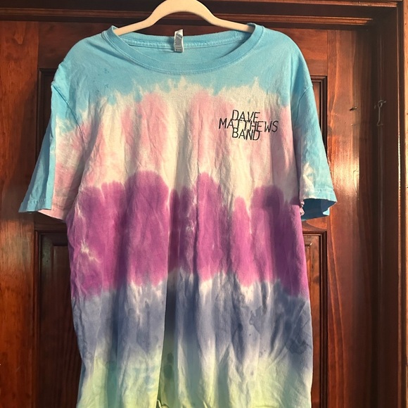 Dave Mathews Band Colorful Tie-Dye Graphic T-Shirt - Picture 2 of 3